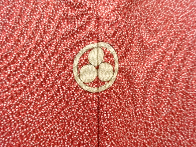  抽象模様一つ紋江戸小紋着物(重ね衿付き)